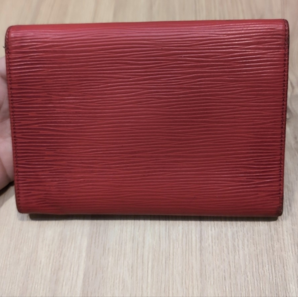 FINAL OFFER❣️Louis Vuitton❣️Authentic Red Epi CroSS-Wallet 🌟 SPO022 FRANCE 2002 - Picture 3 of 15